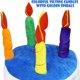 thumbnail image 3 of Novelty Place Blue Plush Happy Birthday Cake Hat Unisex Ad, 3 of 3