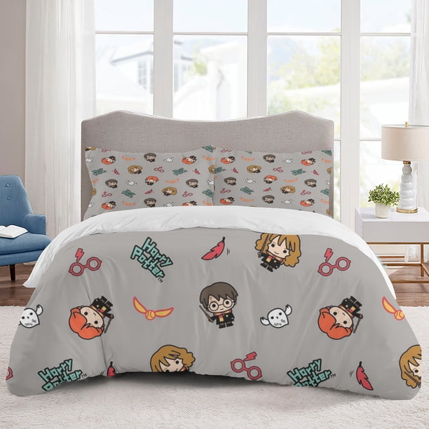Harry potter Bedding Sets Cartoon Duvet Cover Lightweight 3 Piece Bet Sets for Kids Boys Girls