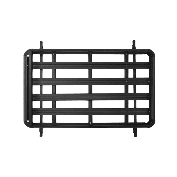 Parrila Techo Automóvil Aluminio 15x90x130 CM Barras Porta Equipaje Negro