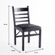 thumbnail image 4 of Pack de 2 Sillas Industrial Plegable con Marco Negro y Tapizado Sintético, 4 of 7