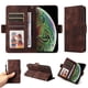 thumbnail image 4 of Carcasa FOXDOCK iPhone Xs Max de cuero PU, diseño acolchado clásico, protección contra caídas y rayones, 4 of 5