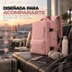 thumbnail image 3 of Mochila Viaje 24l Cabina Impermeable Notebook Zapatero Usb Rosa, 3 of 3