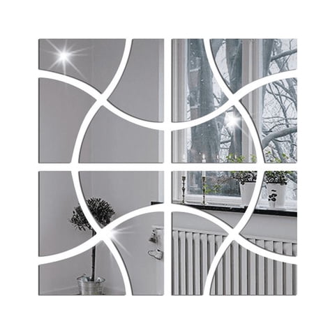 Genérico - Set Espejo Vinilo Pared Adhesivo Jm291 Decorativo Acrílico