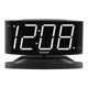 thumbnail image 1 of Reloj despertador Sharp Home con base giratoria digital LED, color negro y blanco, 1 of 6