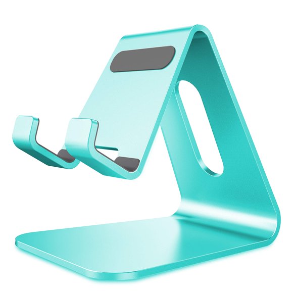 Soporte para teléfono celular CreaDream de escritorio de aluminio verde menta