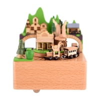 Magideal - Caja De Música De Tren, Adorno De Mesa, Estatuilla Coleccionable, Centro De Mesa, Accesorios De Decoración Del Hogar Para Dormitorio, Escritorio Inter