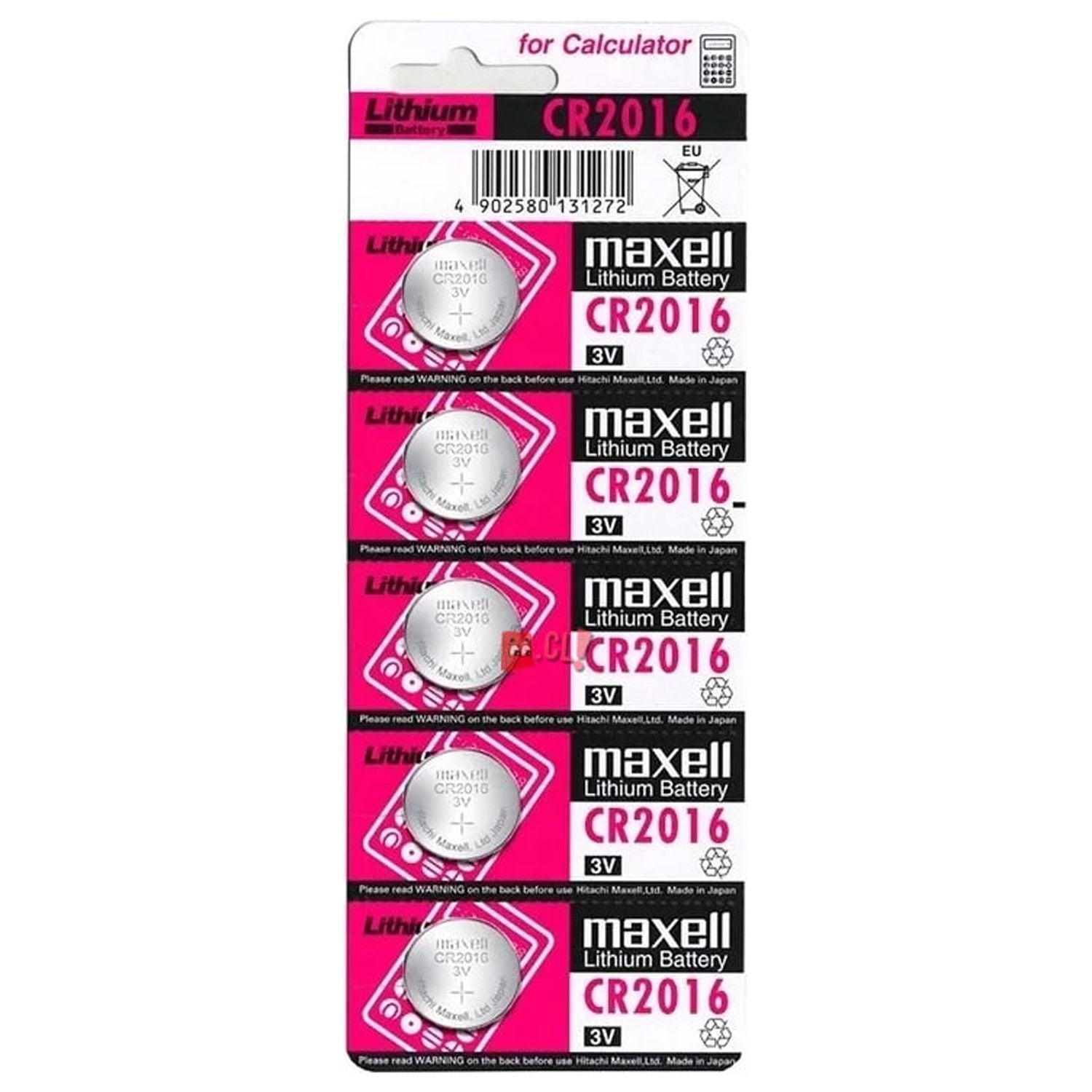 5 Pilas Maxell Cr2016 Tipo Botón - Ps