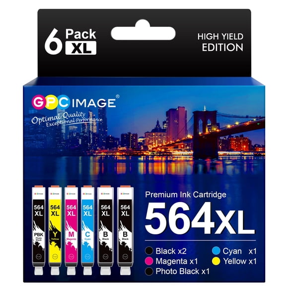 Cartucho de tinta GPC Image 564XL compatible con HP 564XL (paquete de 6)