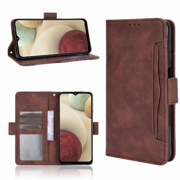 Funda Cartera Magnética para Samsung Galaxy A12 5G- Tarjetero Desmontable, Cuero PU, Soporte