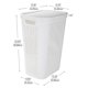 thumbnail image 3 of Cesta para ropa Mind Reader, 60 L, delgada, con tapa ventilada, blanca, 3 of 6