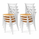 thumbnail image 5 of Silla Danubio Crossback Top Apilable Blanca, 5 of 7