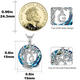 thumbnail image 3 of Collar HESHPAWS Tree of Life con Inicial A-Z Azul, 3 of 3