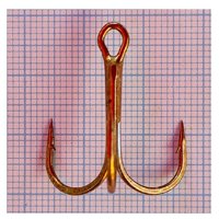 Silver Wave - Anzuelo Silve Wave Triple #2 26Mm 1 Gr Con Ojo Bronce Sobre Con 10 Anzuelos Pesca