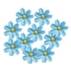 thumbnail image 1 of 50 piezas de la cabeza de flor artificial margarita de seda decoración de la boda azul, 1 of 3
