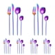 thumbnail image 1 of Juego de cubiertos dorados de 24 piezas, para 6 personas, de acero inoxidable, incluye cucharas, tenedores y cuchillos, ideal para cocina, hogar, oficina, restaurante, hotel., 1 of 5
