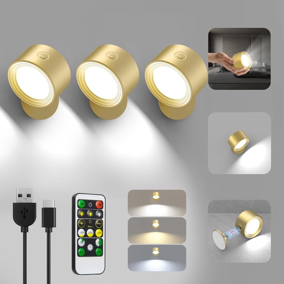 Lámpara de pared LED recargable Racokky con control remoto