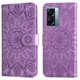 thumbnail image 4 of Funda tipo cartera FOXDOCK para OPPO A77 5G , diseño girasol en relieve, cuero PU, cierre magnético, soporte y tarjetero, 4 of 5