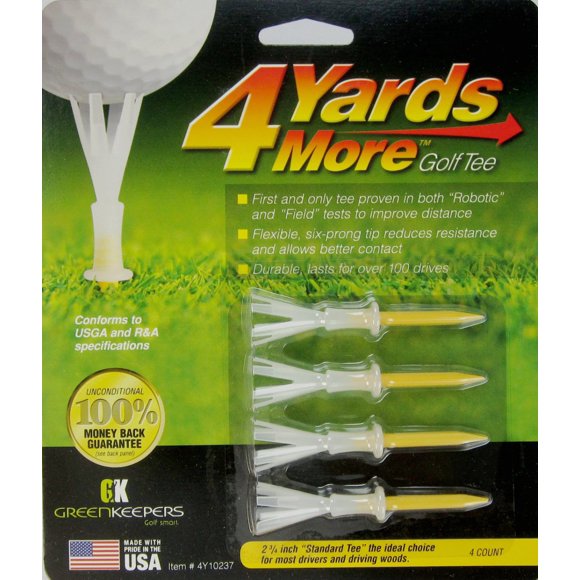 Tee de Golf ProActive Sports 7 cm Amarillo 4 unidades