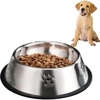 Genérico - Plato Metálico Comida Mascotas Roro 18Cm