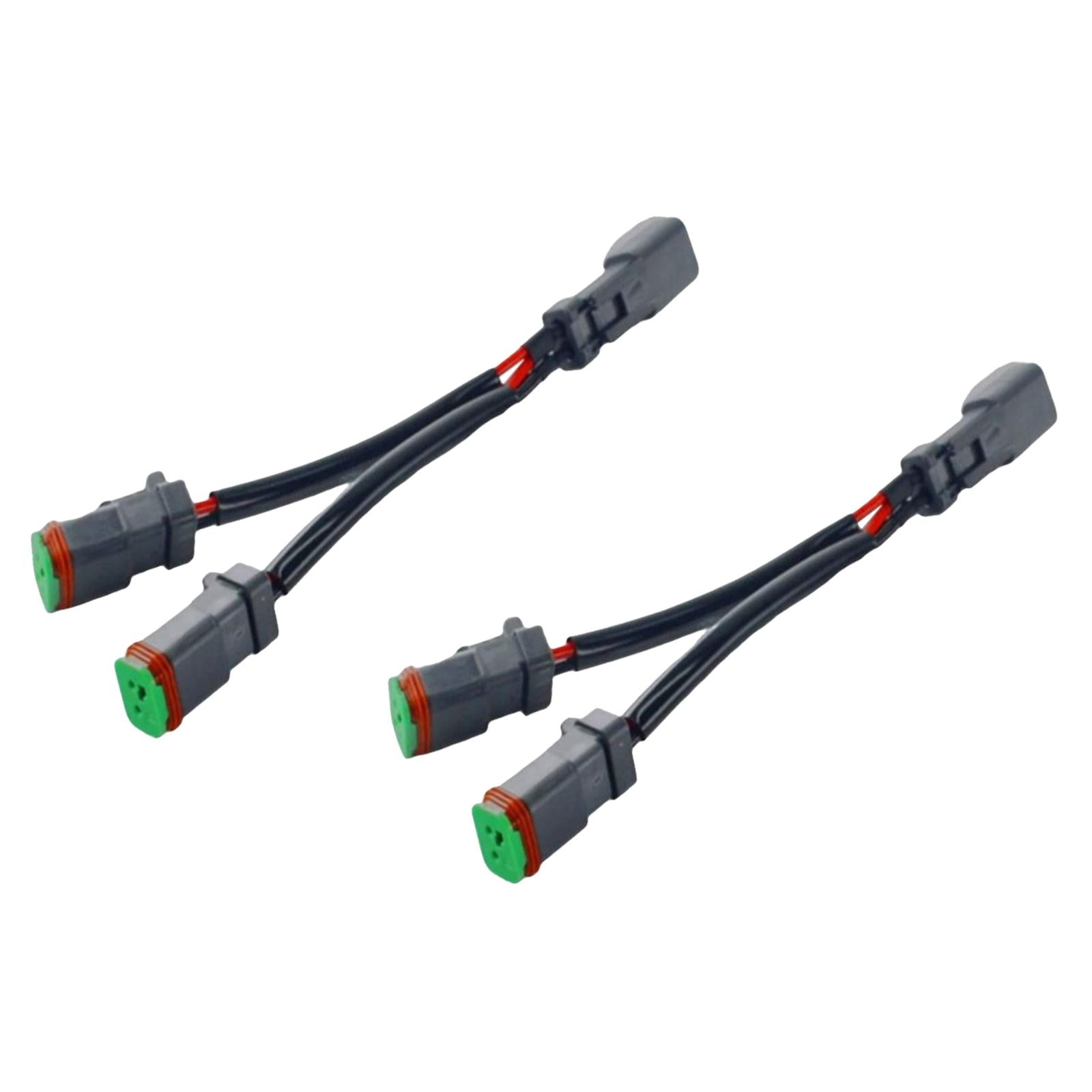 Ioensy - Conector Adaptador De Enchufe De 2 Pines Conexión Rápida De 2 Vías Para Luces Antiniebla Paquete De 2