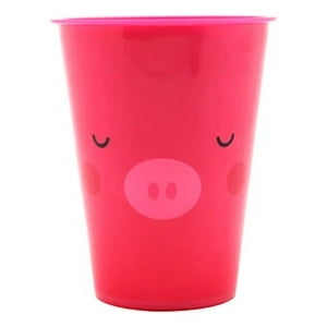 Disparo - Vasos Para Tomar Jugos Agua Diseño Animales 450 Ml Chancho