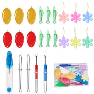 Bothyi - Enhebradores De Agujas Guía De Enhebrado De Bucle De Alambre De Colores Diy Amarillo Rojo Azul