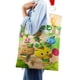 thumbnail image 4 of Katuri Bolso de tela con estampado de lienzo para mujer, bolsa de compras reutilizable y estética, con cremallera interior, regalo para mujer,40*45cm., 4 of 6