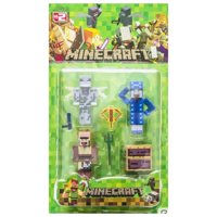 Total E-Commerce - Juguete Figuras Set Minecraft Cube 4 4 Piezas Accesorios