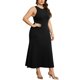 thumbnail image 4 of Agnes Orinda Vestido Suéter Talla Grande para Mujeres Cuello Redondo Sin Mangas Tejido Casual Vestido de Punto 4X Negro, 4 of 6