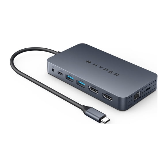 Hub USB-C Hyper HyperDrive 10 en 1 con doble HDMI 4K y 100W PD