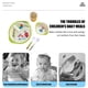 thumbnail image 5 of Un juego de vajilla infantil de fibra de bambú ecológica con plato dividido de dibujos animados para bebés, 5 of 5