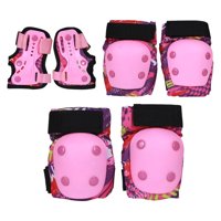 Ioensy - Almohadillas De Rodilla Y Codo Para Niños Rodas De Rodilla Para Montar En Bicicleta De Actividades Al Aire Libre S Pink