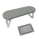 thumbnail image 1 of Almohada de mano plegable para uñas, reposamanos con soporte para uñas, cojín antideslizante para reposamanos para uñas, para técnico de salón de uñas esquina redonda gris, 1 of 1