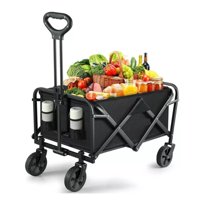 Leon Import - Carro De Mano Genérica Carros Campingo Aire Libre Color Negro