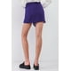 thumbnail image 4 of Minifalda Morada de Cintura Alta con Pliegues Frontales Cruzados Asimétricos, 4 of 5