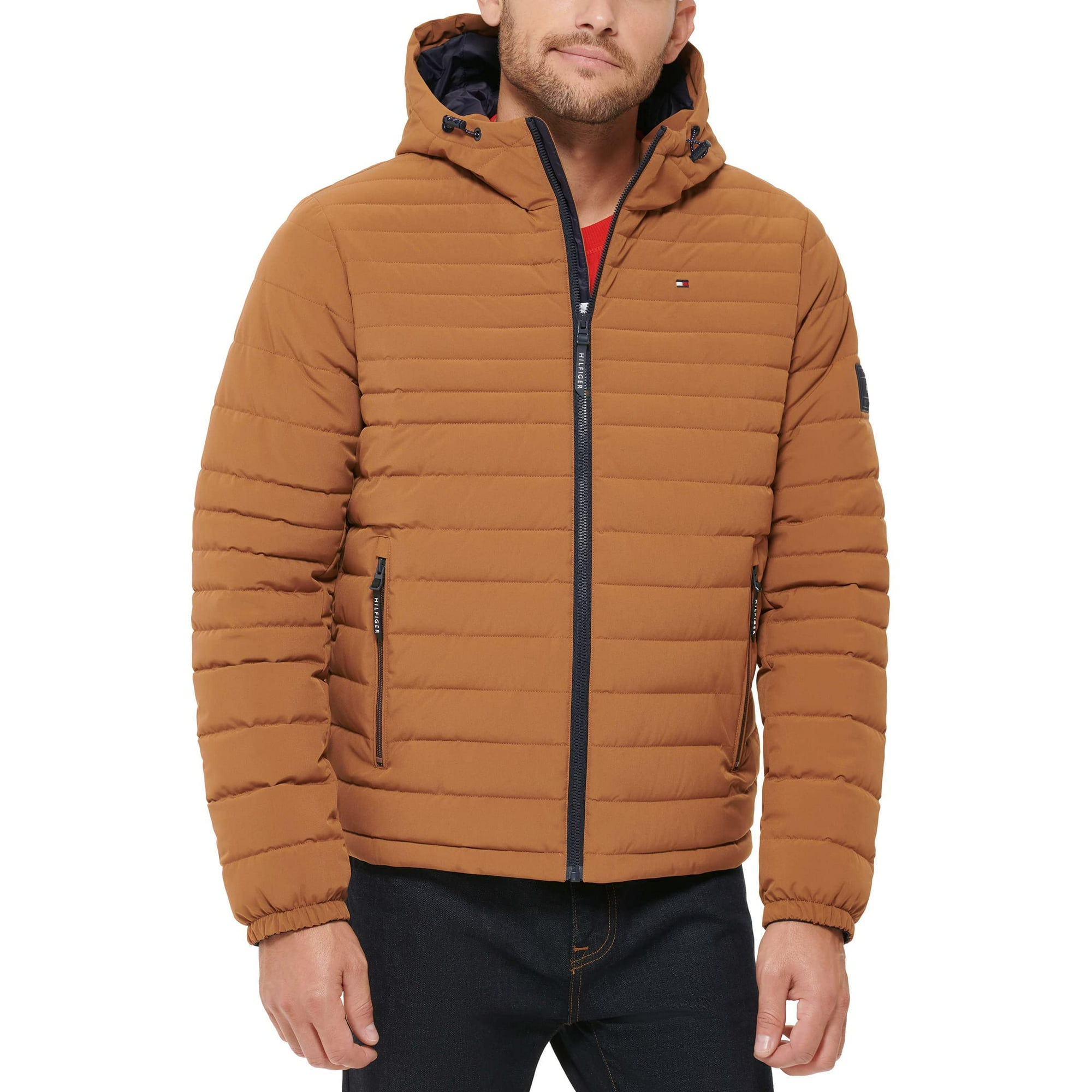 Chaqueta Tommy Hilfiger De Poliéster Elástico Con Capucha, Plegable, Para Hombre