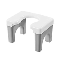 Magideal - Sillas De Taburete Con Asiento De Inodoro En Cuclillas, Panel Ancho Material Grueso Resistente Bordes Redondeados Portátiles Sillas Antideslizantes , Adultos Gris