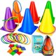 thumbnail image 1 of Set Eocolz 3 en 1 de Carnival Games con conos, pufs y anillos, 1 of 8