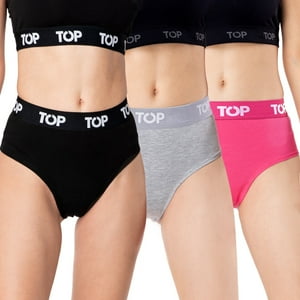 Top - Calzón Hikini Algodón Con Elástico Pack 3 C1