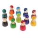 thumbnail image 2 of 12 piezas de madera del arco iris muñecas de la clavija personas muñecas artesanía decorativa juguetes para niños, 2 of 3