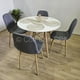 thumbnail image 2 of Comedor Mesa blanca 100cms + 4 Sillas Scoop Lino Gris, 2 of 4