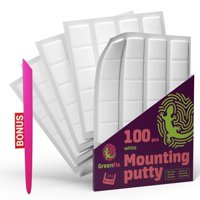 Masilla Adhesiva De Montaje Greenfix, 100 Unidades, Color Blanco