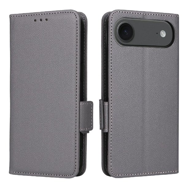 Funda Cartera para iPhone Air Tapa Flip con Ranuras y Soporte Gris