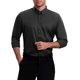 thumbnail image 5 of INSPIRE CHIC Camisas de Vestir Formales de Manga Larga con Cuello de Punto para Hombre, Color Sólido, Negro 2XL, 5 of 6
