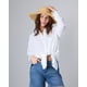 thumbnail image 1 of Blusa Mujer manga larga Relaxed Fit Blanco Polemic, 1 of 3