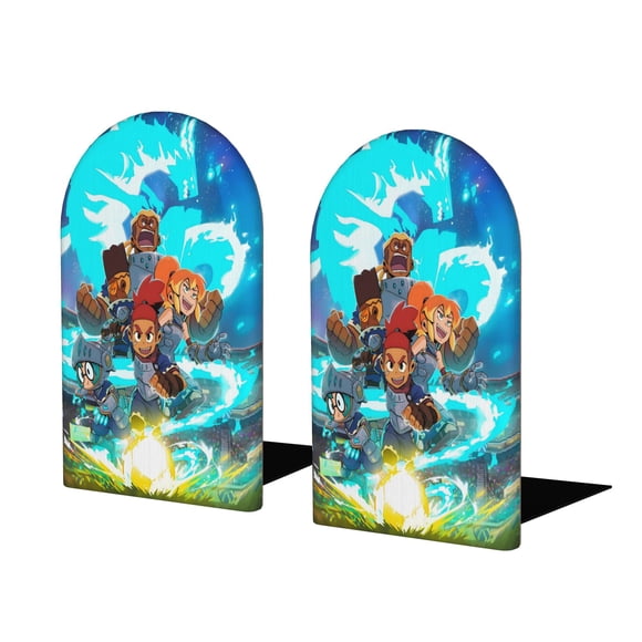 Dragon Striker Sujetalibros decorativos temáticos, tope para estantería con base antideslizante, uso dual para hogar y oficina - 2 piezas