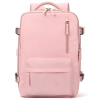 Genérico - Mochila Viaje Cabina Avión Impermeable Viral Zapatos Usb Rosada