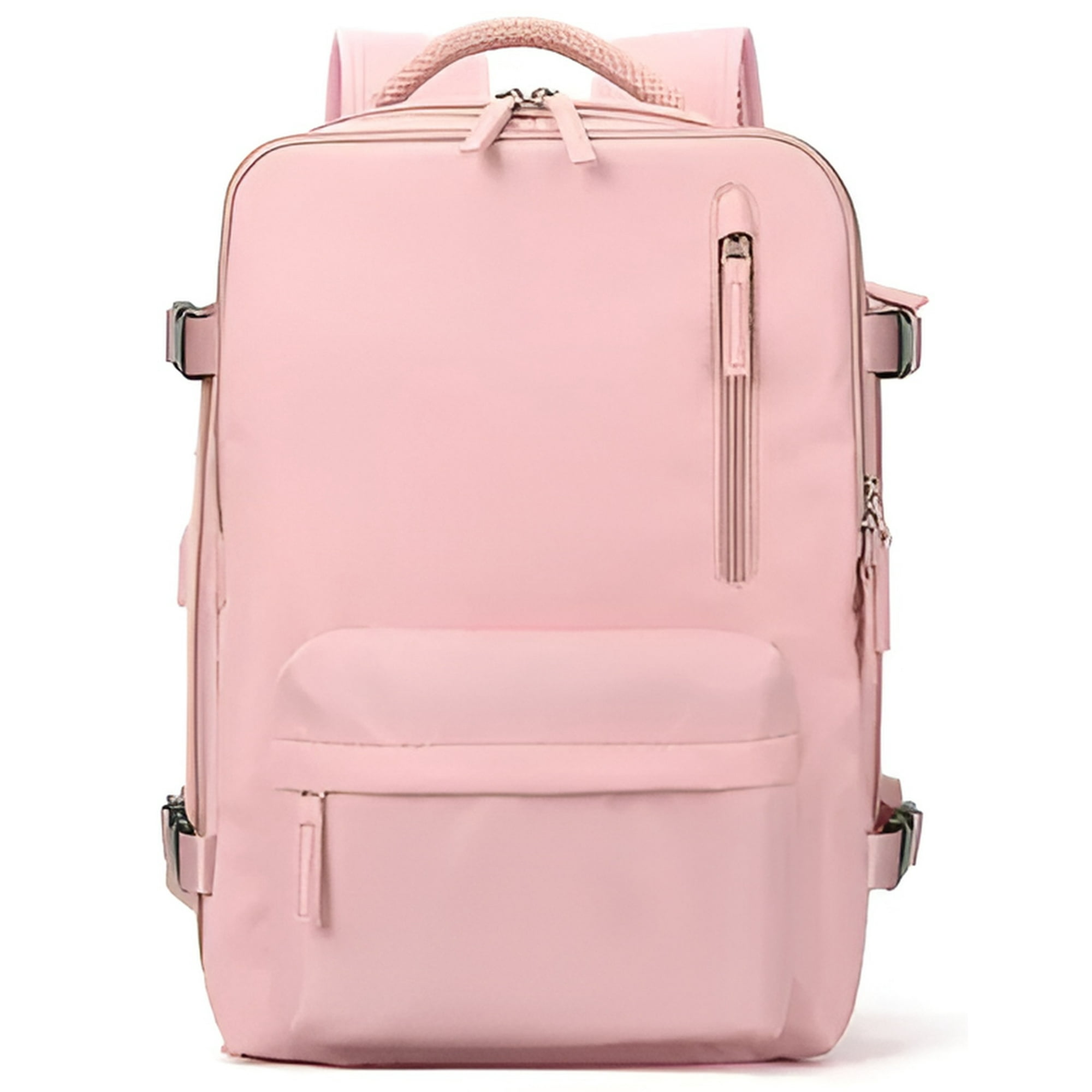 Genérico - Mochila Viaje Cabina Avión Impermeable Viral Zapatos Usb Rosada