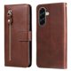 thumbnail image 5 of Funda tipo cartera para Samsung Galaxy A57 5G con bolsillo con cremallera y ranuras para tarjetas – Función de soporte Marrón, 5 of 5