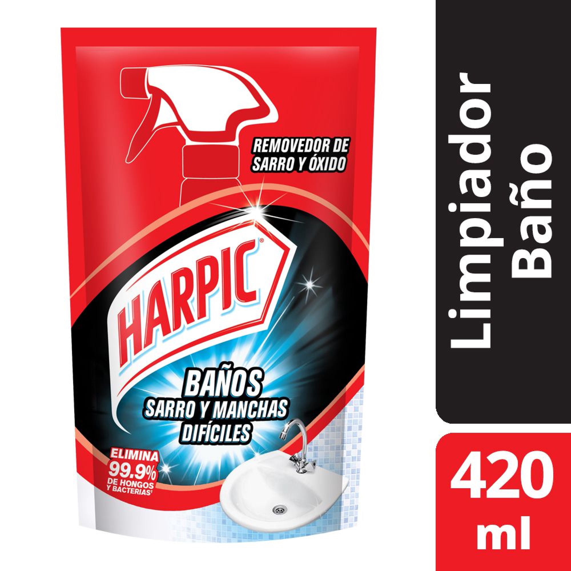 Limpiador Baño Sarro Y Mugre Líquido Tradicional Doypack 420 ml Harpic